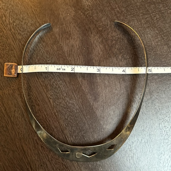 Sterling Silver Cut Out Choker Collar Necklace - Picture 10 of 14